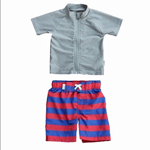 Swim Zip rash guard and board shorts, NWT size 9 - Picture 2 of 4